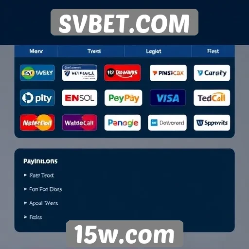 Opções de pagamento no SVBET.COM